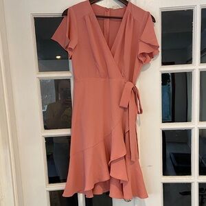Altar'd State Asymmetrical Dress in Coral